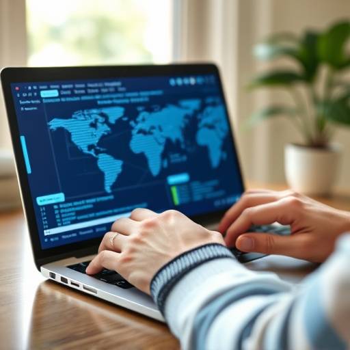 A person typing on a laptop, illustrating the importance of cybersecurity awareness in online learning environments.