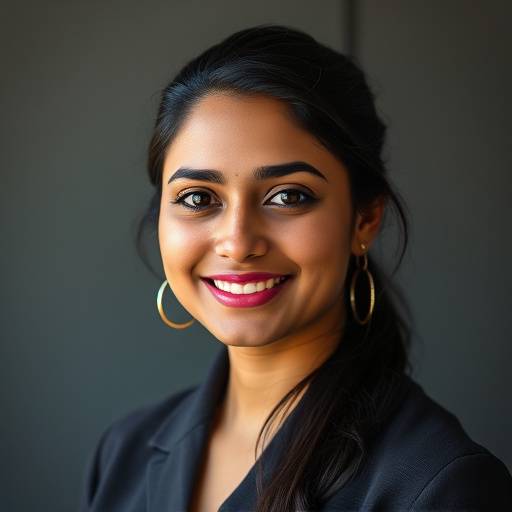 Portrait of Anya Sharma, UI/UX Design Instructor.